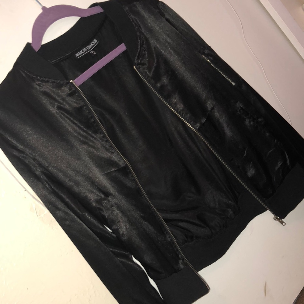 Black silk Almost Famous jacket